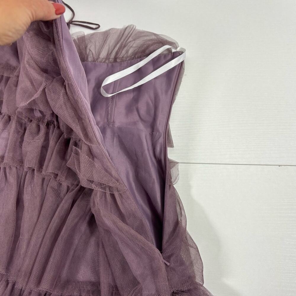 Revelry Lavender Tulle Tiered Maxi Dress Size 8 C1 - Picture 5 of 8